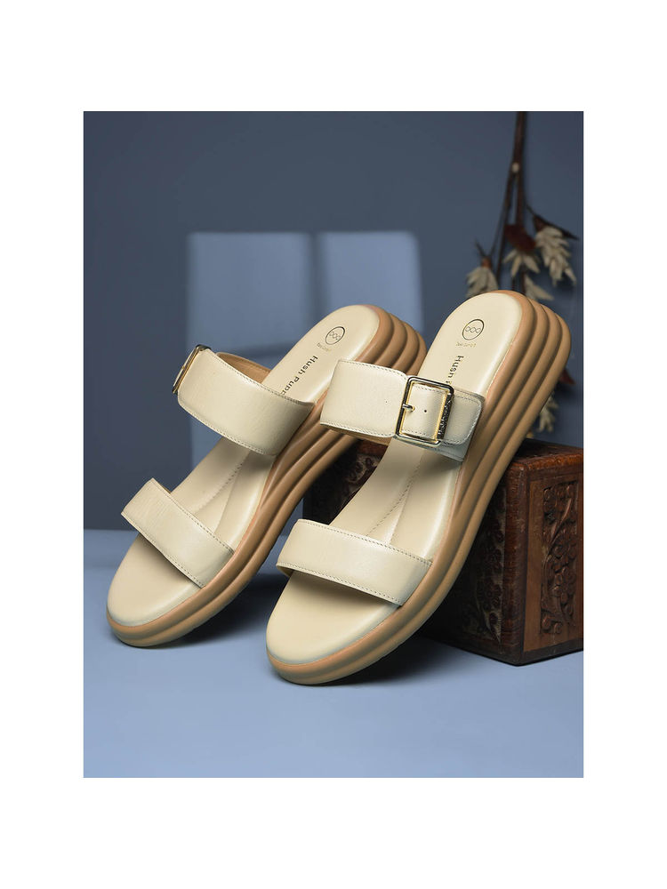 Hush Puppies Women Beige Wedge Sandals-picture-37