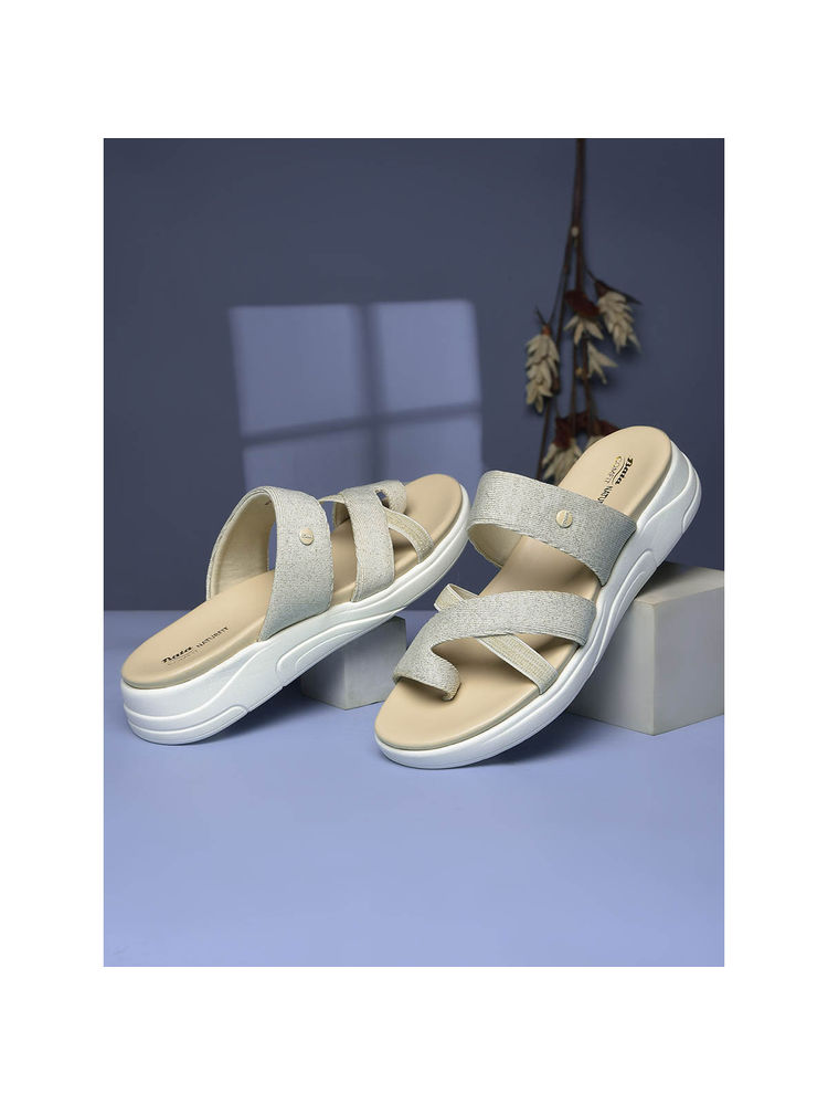 Bata Comfit Women Silver Wedge Sandals-picture-49