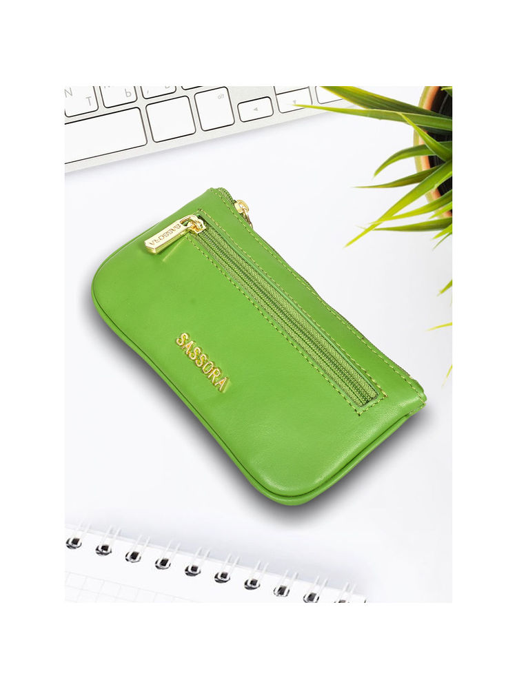 Sassora Genuine Leather Green Unisex Key Pouch (S)-picture-24