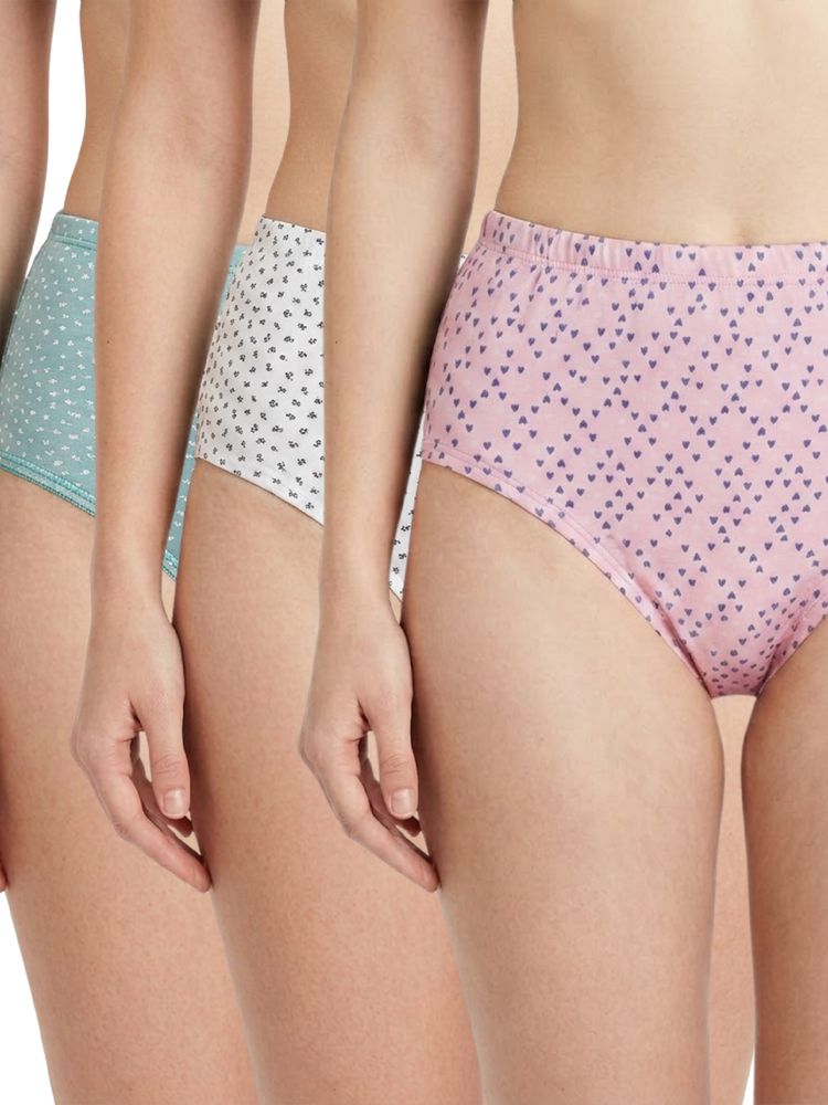 Bonjour Women's Softs & Breathable Cotton Printed Hipster Panties (Pack Of 3)-picture-34
