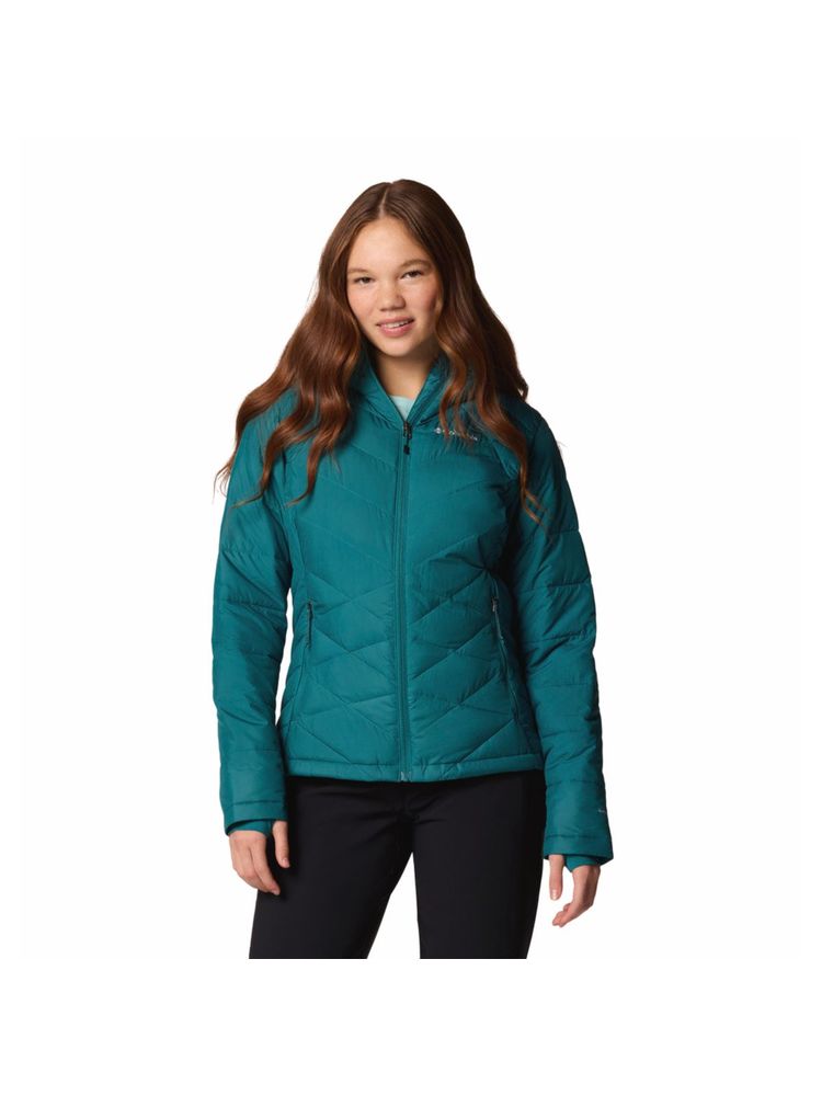 Columbia Womens Teal Omni-Heat Reflective Heavenly Hooded Jacket-picture-20