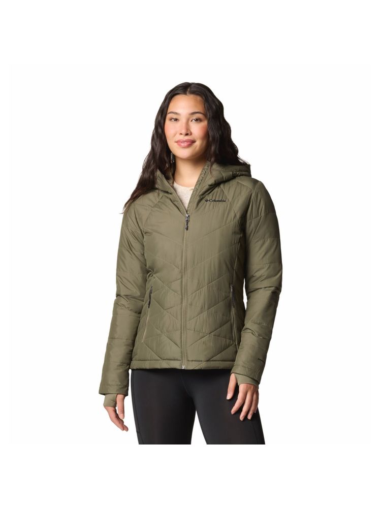 Columbia Womens Olive Omni-Heat Reflective Heavenly Hooded Jacket-picture-14