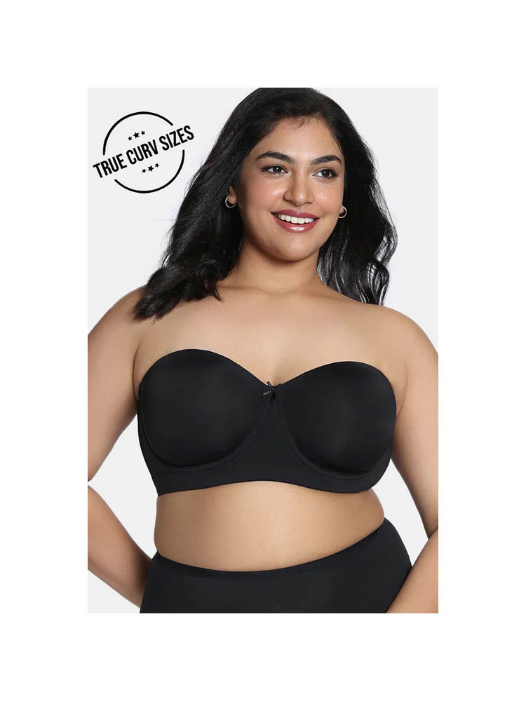 Zivame True Curve Padded Wired Full Coverage Strapless Bra - Anthracite-image-20