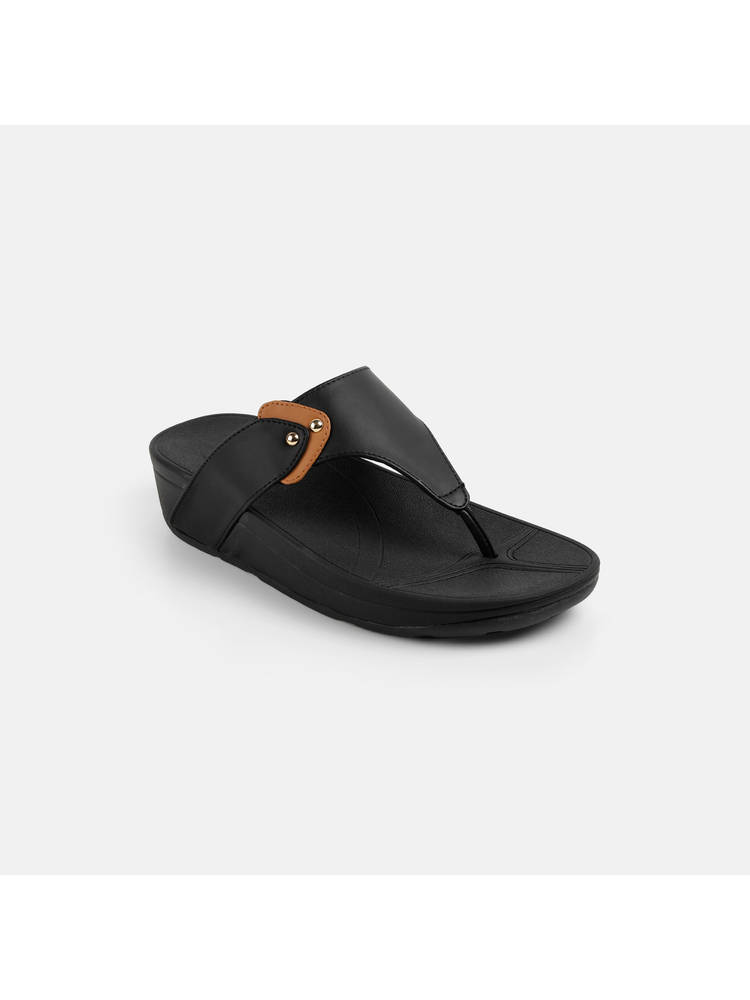 Mochi WoMen's Black Synthetic Casual Sandals-picture-38