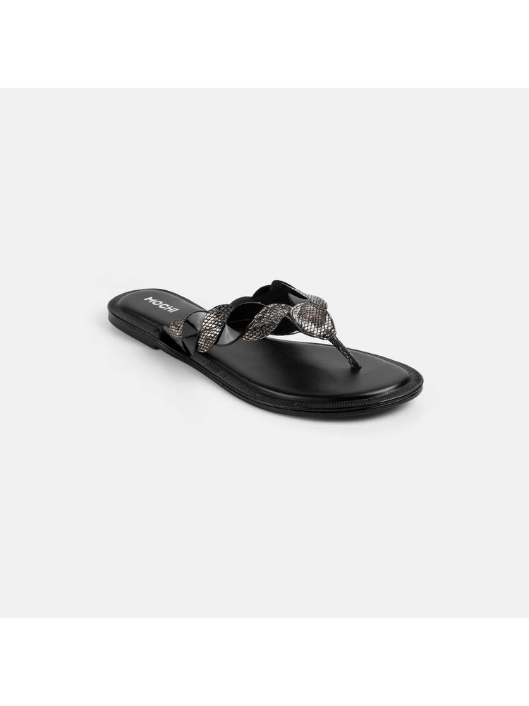 Mochi WoMen's Black Synthetic Casual Flats-picture-16