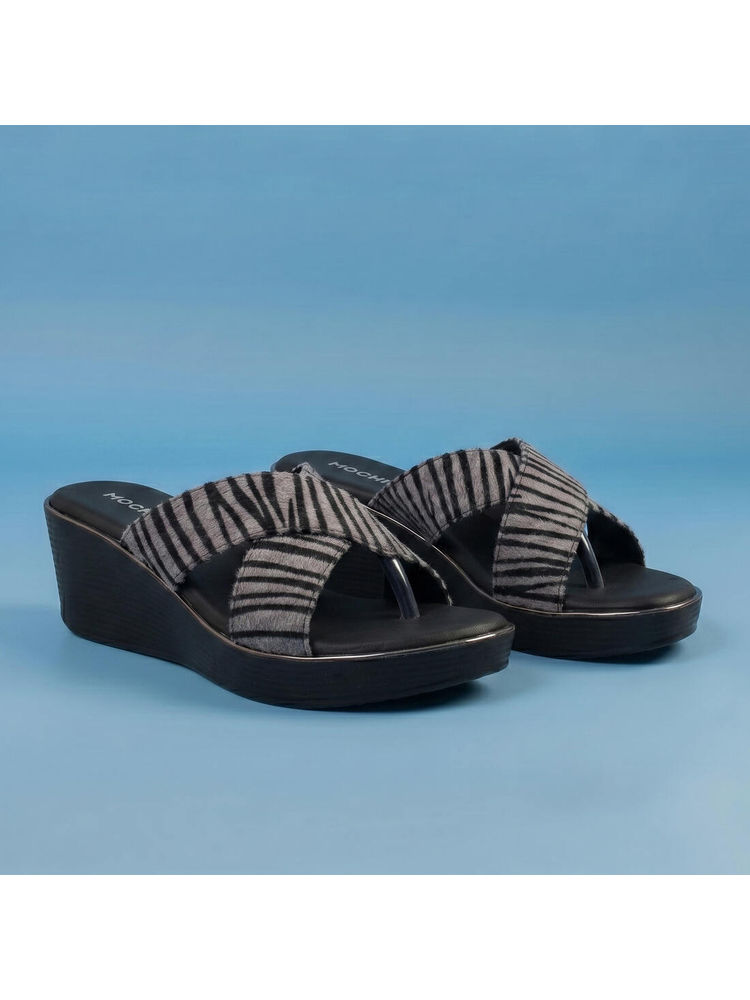 Mochi WoMen's Black Synthetic Wedge Heels-picture-23