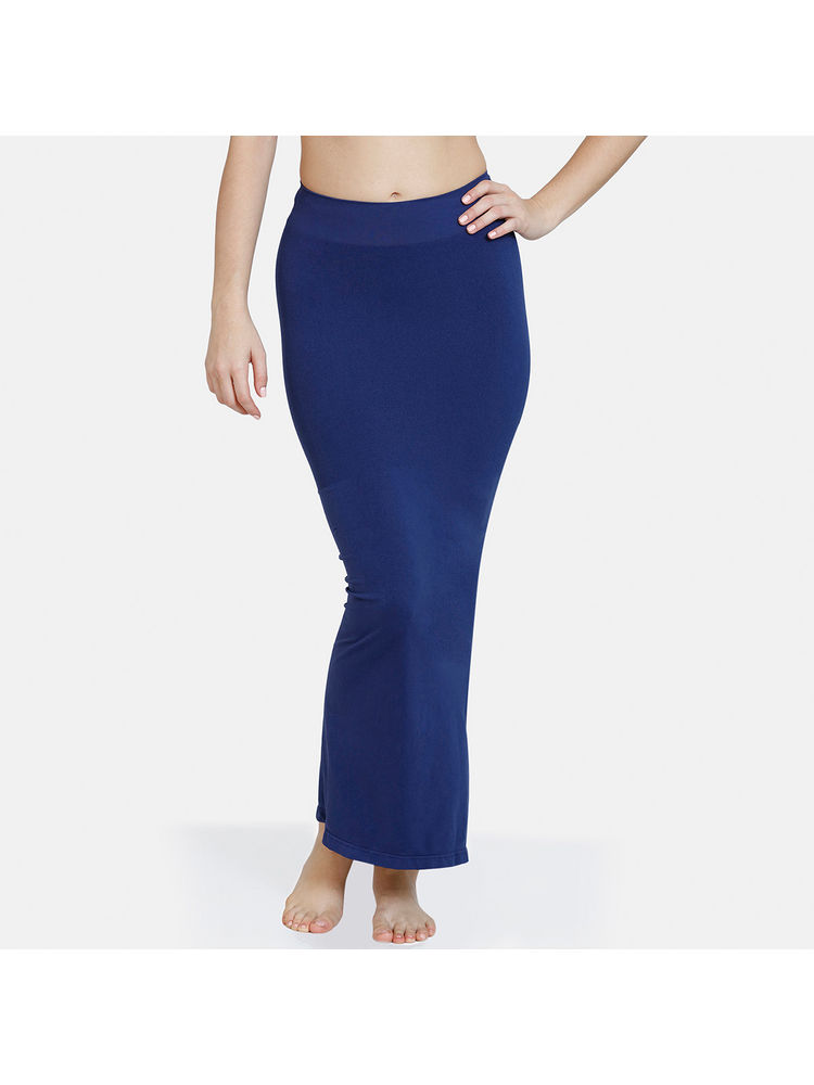Zivame Seamless All Day Mermaid Saree Shapewear - Navy Blue-image-2