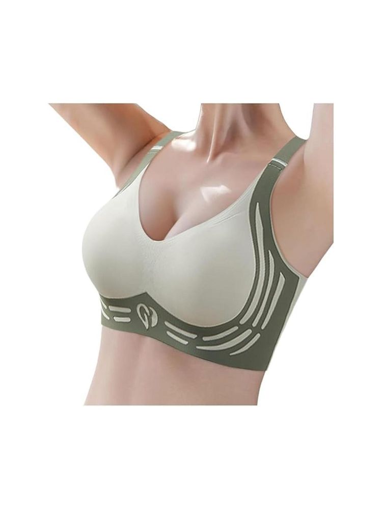 BRACHY Womens Green Longline High Support Bra-picture-17