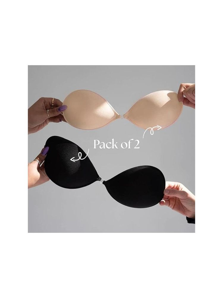 BRACHY Womens Self-Adhesive Strapless Push-Up Silicone Bra-picture-14
