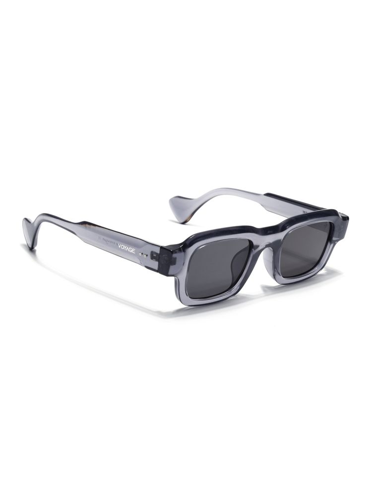 Voyage Rectangle Sunglasses for Men & Women (Grey Lens|Grey Frame)-picture-35