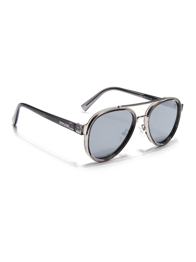 Voyage Aviator Sunglasses for Men & Women (Grey Lens|Silver & Grey Frame)-picture-25