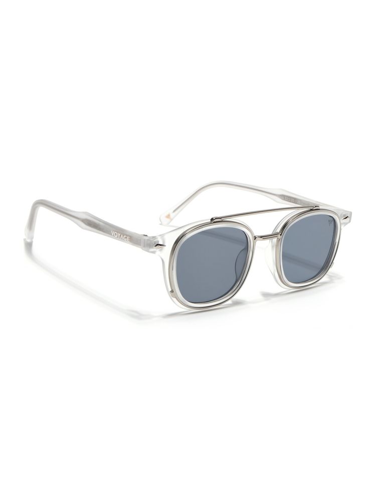 Voyage Wayfarer Sunglasses for Men & Women (Grey Lens|Silver & Matt Grey Frame)-picture-36