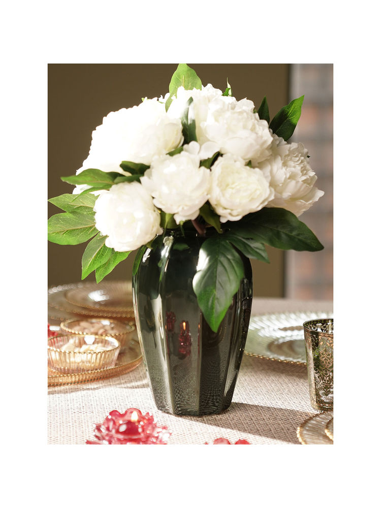 Pure Home + Living Dark Green Glazed Ceramic Vase-image-49
