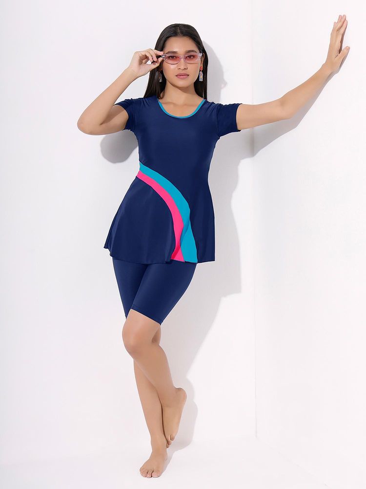 LYCOT Women Navy Blue Nylon Swimsuit-picture-11