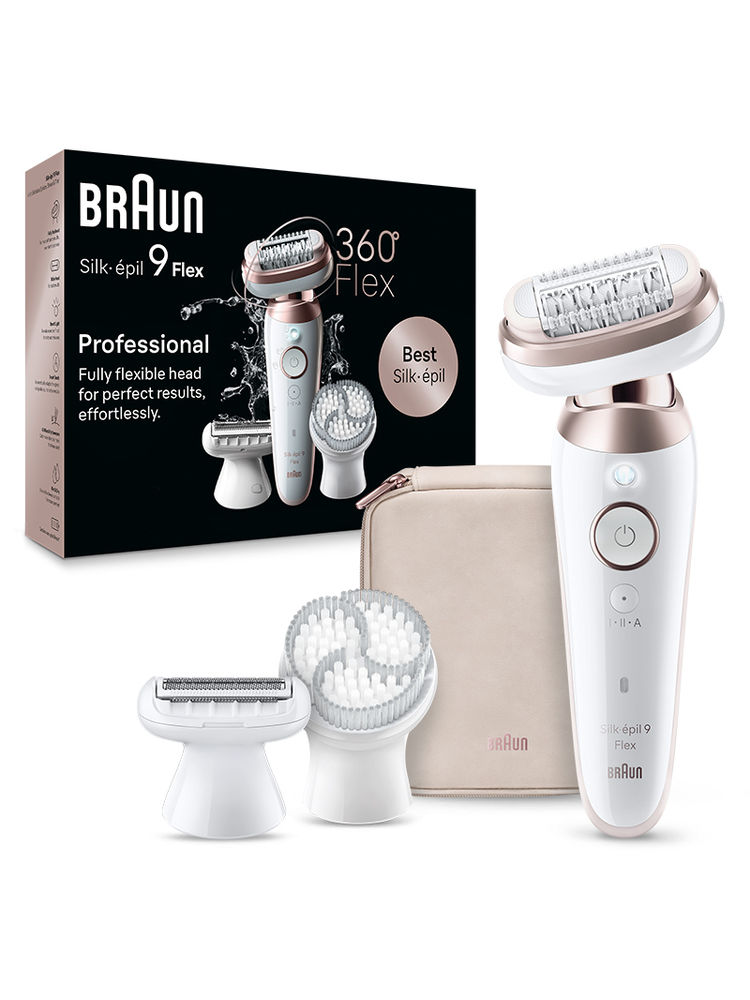 Braun Silk-Epil 9 Flex SE-9060 3D Epilator With Fully Flexible Head+Deep Body Exfoliation