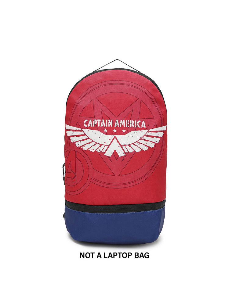 Bewakoof Unisex Official Marvel Merchandise Red Captain America Printed Small Backpack-picture-27