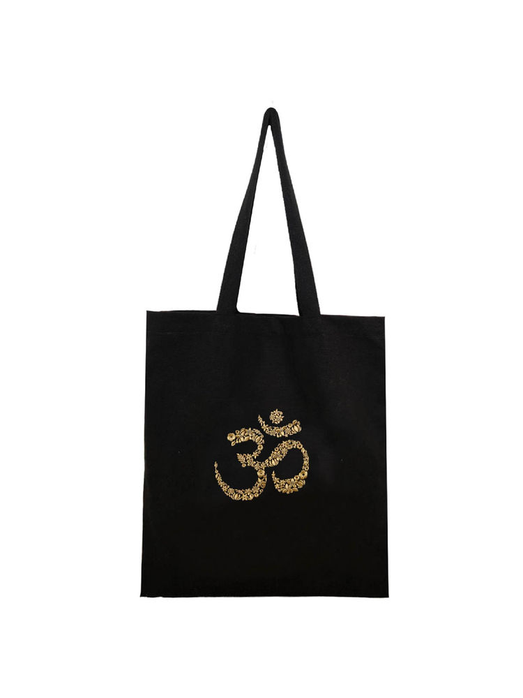 Maatir Floral Om Embroidered Canvas Tote Bag for Women-picture-23
