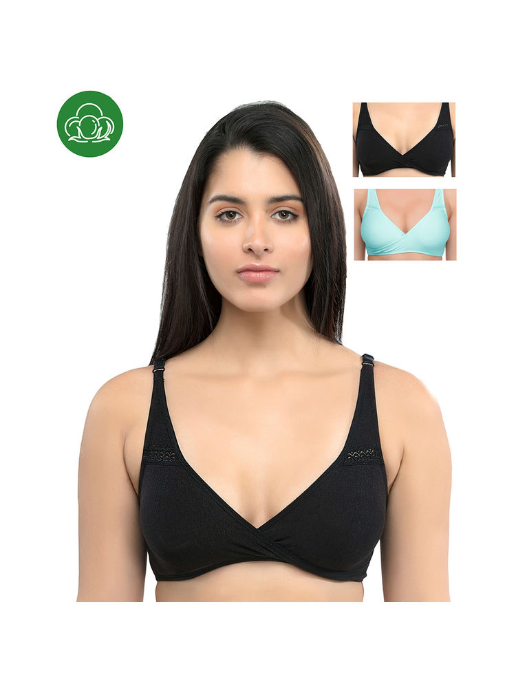 Inner Sense Organic Antimicrobial Sleeping/Feeding Bra Pack of 3 - Multi-Color-picture-23