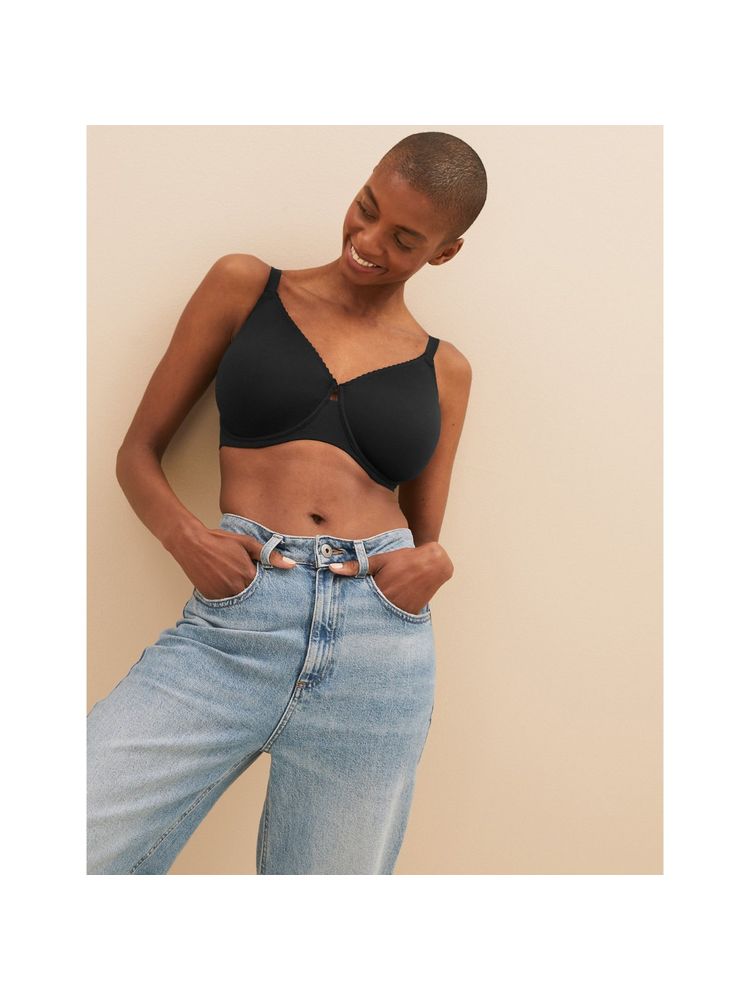 Marks & Spencer Cotton With Cool Comfort Minimiser Bra - Black-picture-14