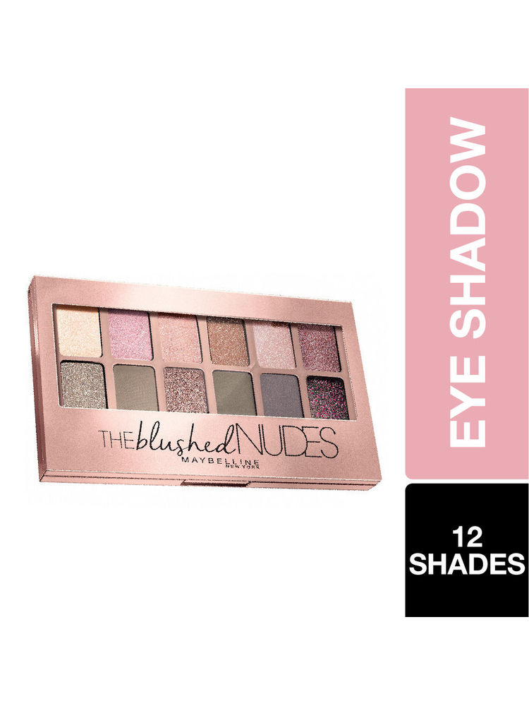 Maybelline New York The Blushed Nudes Eyeshadow Palette, 12 Highly Blendable Shades - Blush