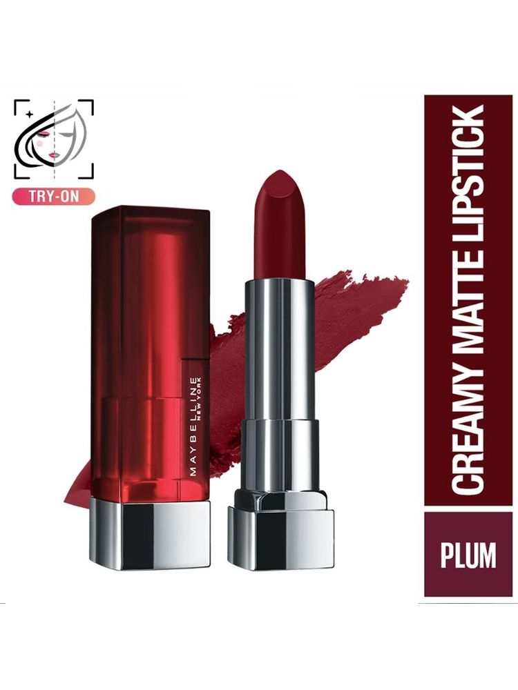 Maybelline New York Color Sensational Creamy Matte Lipstick, Lasts Up To 12H - Midnight Date-picture-30