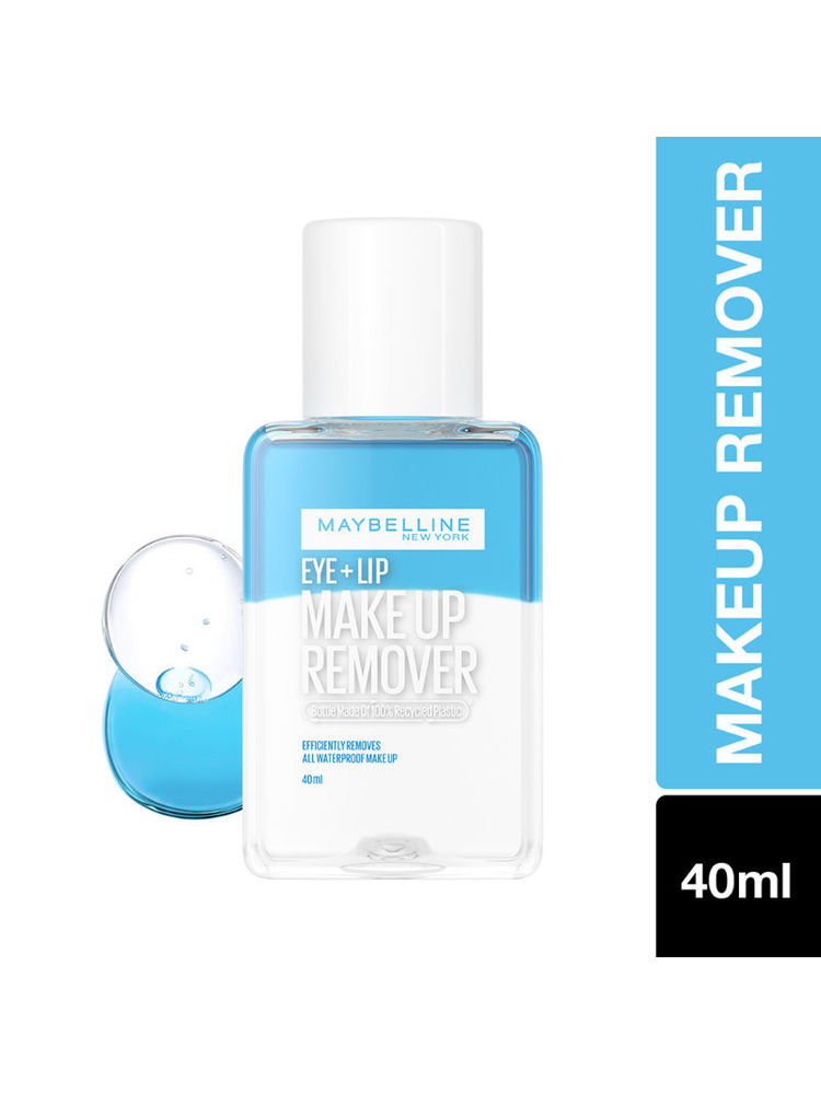 Maybelline New York Biphase Eye + Lip Makeup Remover for Waterproof Makeup, Fragrance-Free, 40ml
