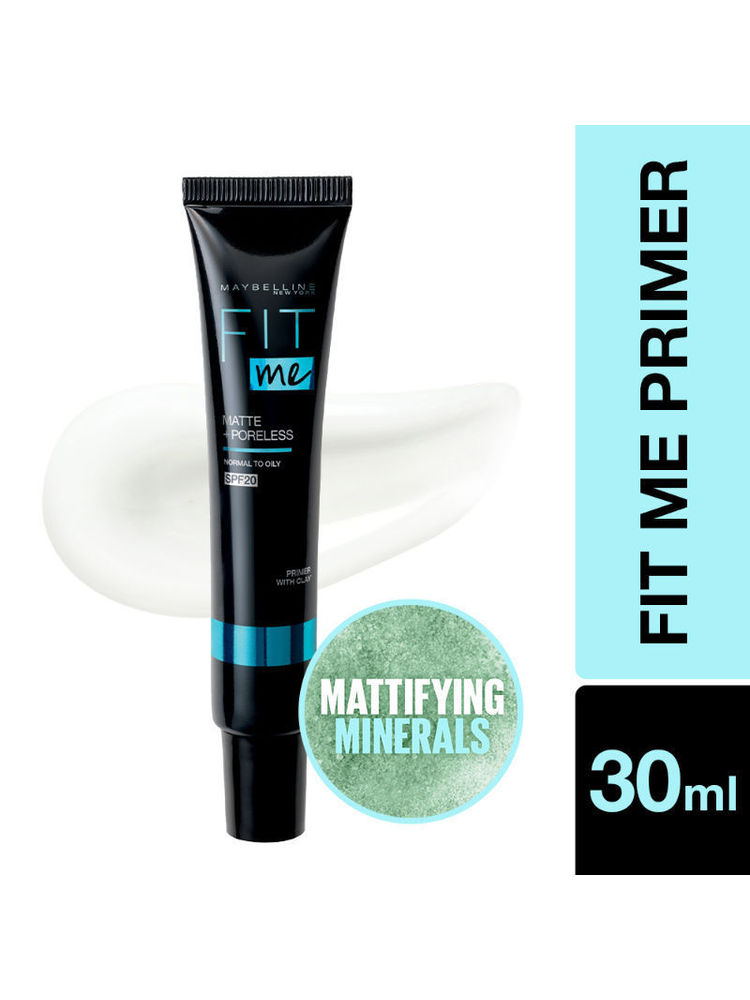 Maybelline New York Fit Me Primer, Oil free and Non Comedogenic Formula - Matte+Poreless