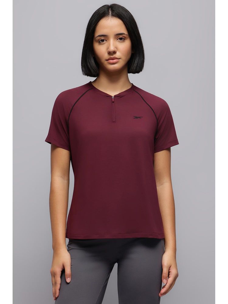Reebok Women Maroon T-Shirt-picture-16