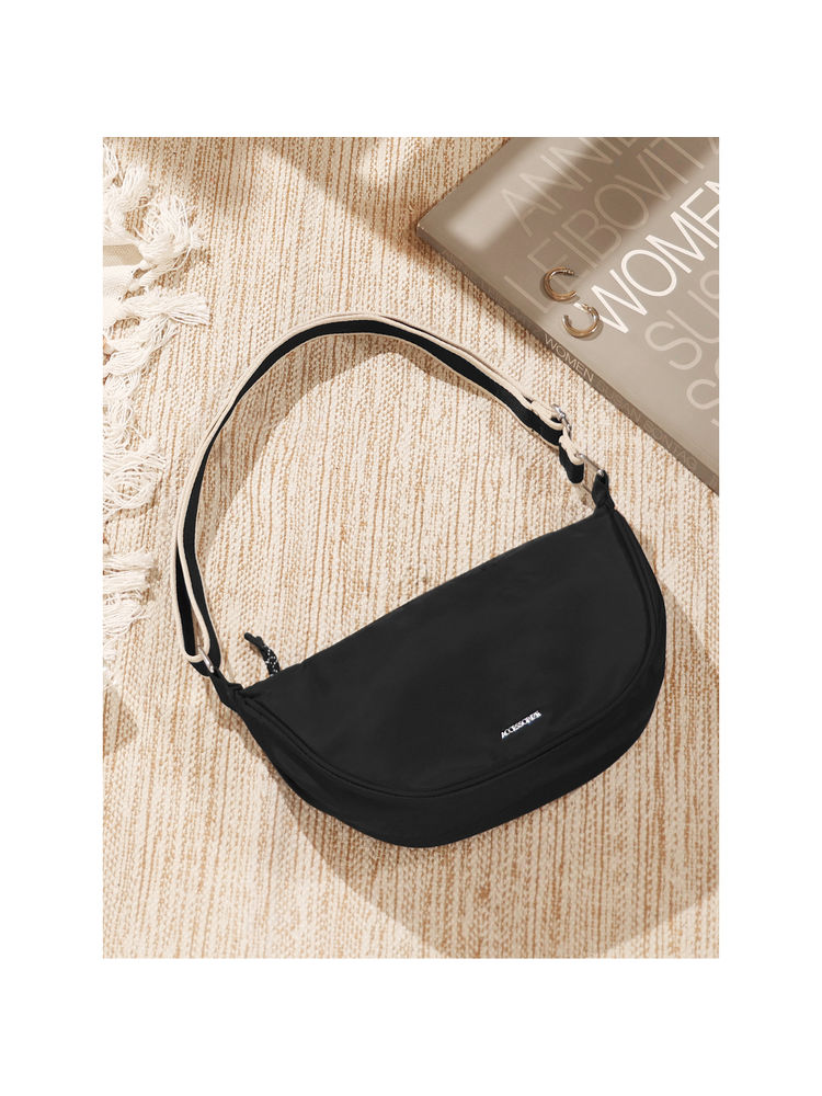 Accessorize London Womens Black Sling Cross-Body Bag In Recycled Nylon-picture-14