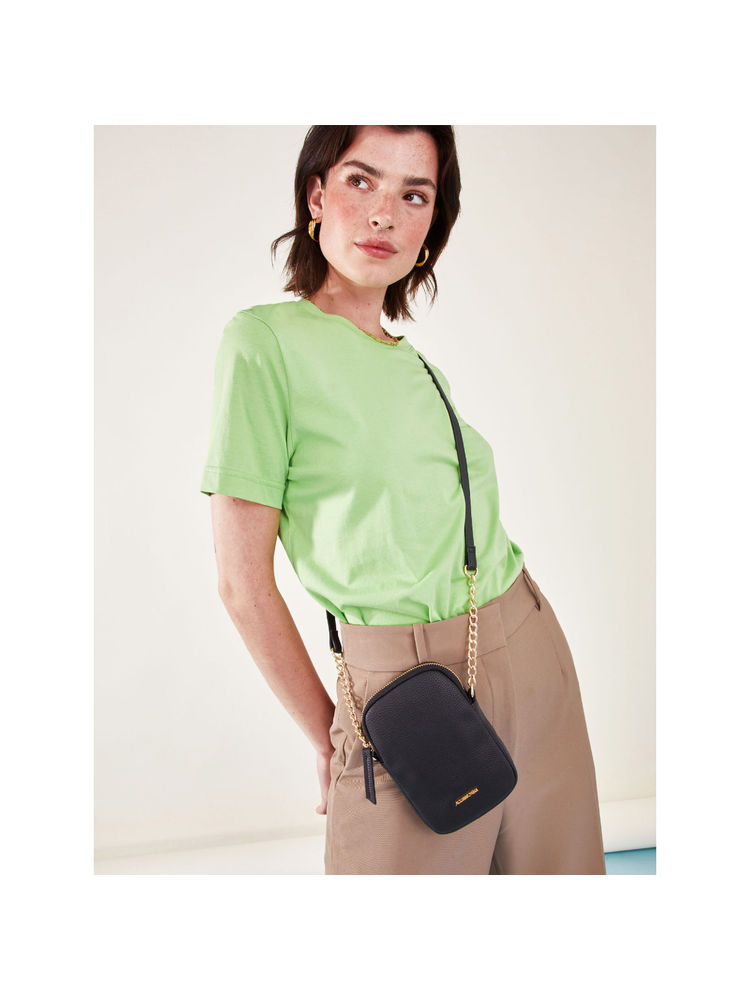Accessorize London Womens Black Chain Strap Phone Purse-picture-14