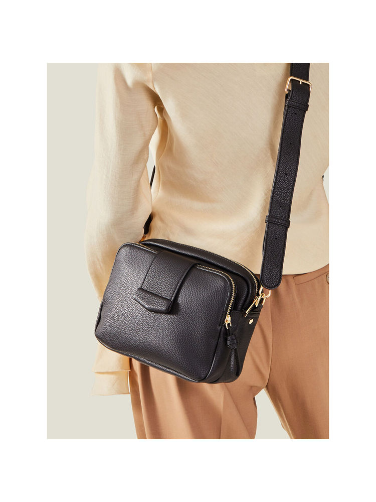 Accessorize London Women's Black Functional Crossbody Bag-picture-14