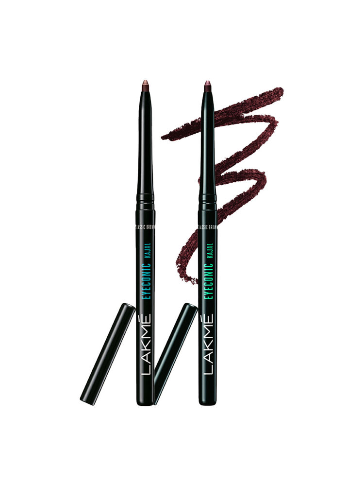 Lakme Eyeconic Classic Brown Kajal - Pack of 2