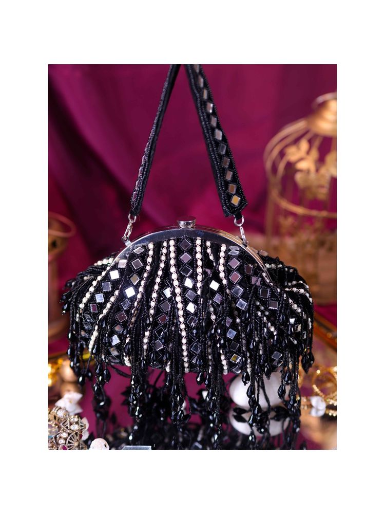 SWISNI Black Mirror Potli Bag-image-20
