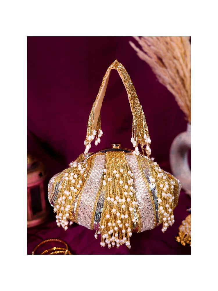 SWISNI Multi-Color Pearl Potli Bag-picture-27