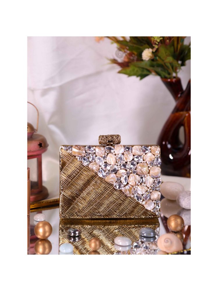 SWISNI Women Gold MOP Clutch-picture-14