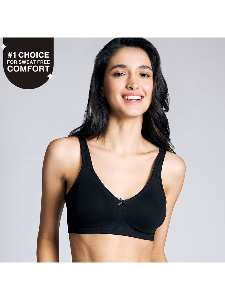 nykd by nykaa No Sweat Breast Separating Breathe Cotton Non Padded Non Wired Bra Black NYB105-picture-28