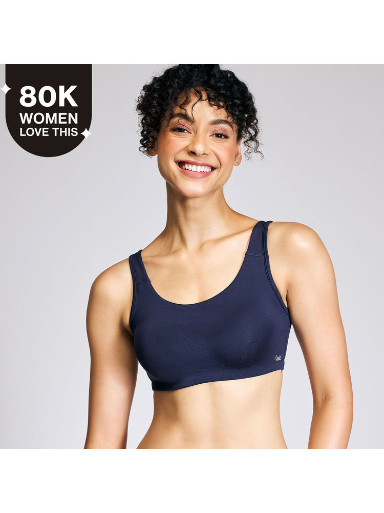 Nykd by Nykaa Soft Cup Easy-Peasy Slip-On Bra With Full Coverage - Navy Blue NYB113