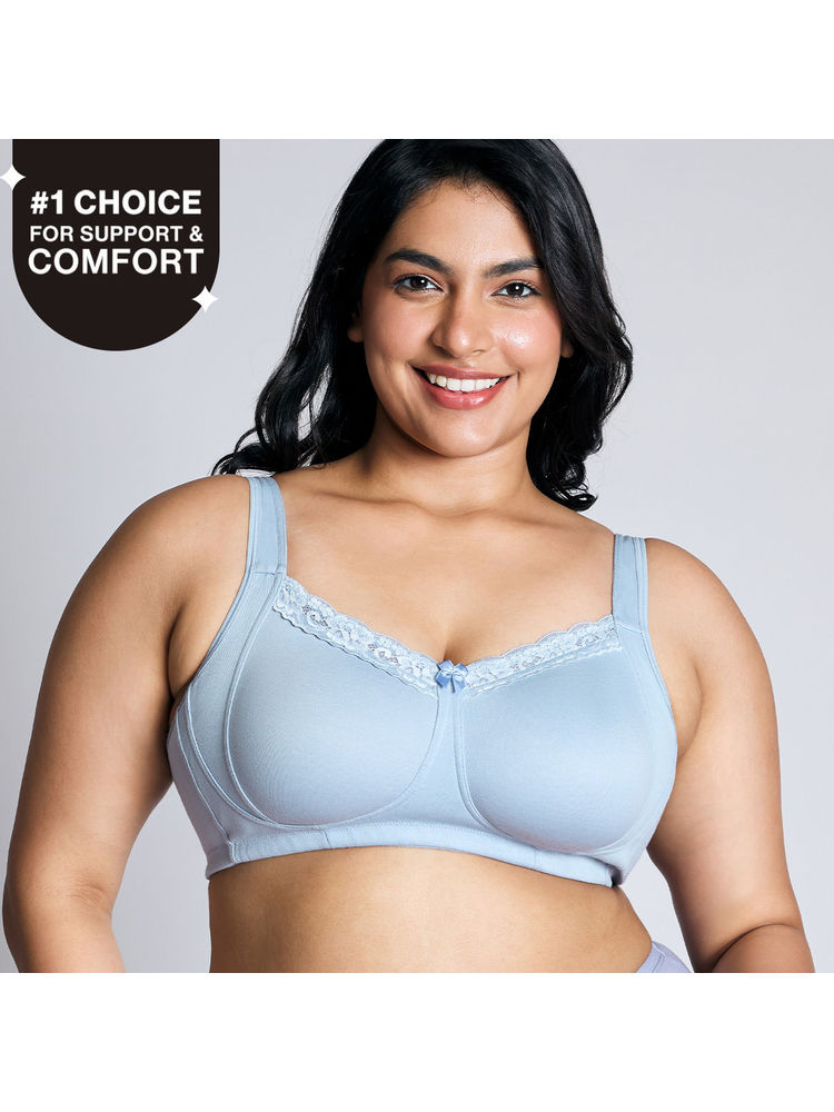 Nykd by Nykaa Everyday Pretty Lace Bra - Light Blue NYB190