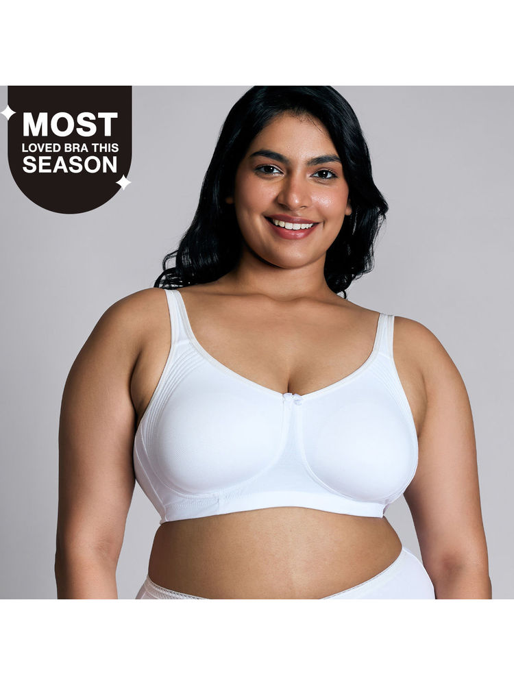 Nykd By Nykaa Encircled with love Cotton Shape & Support Non Padded Non Wired NYB169 White-image-20