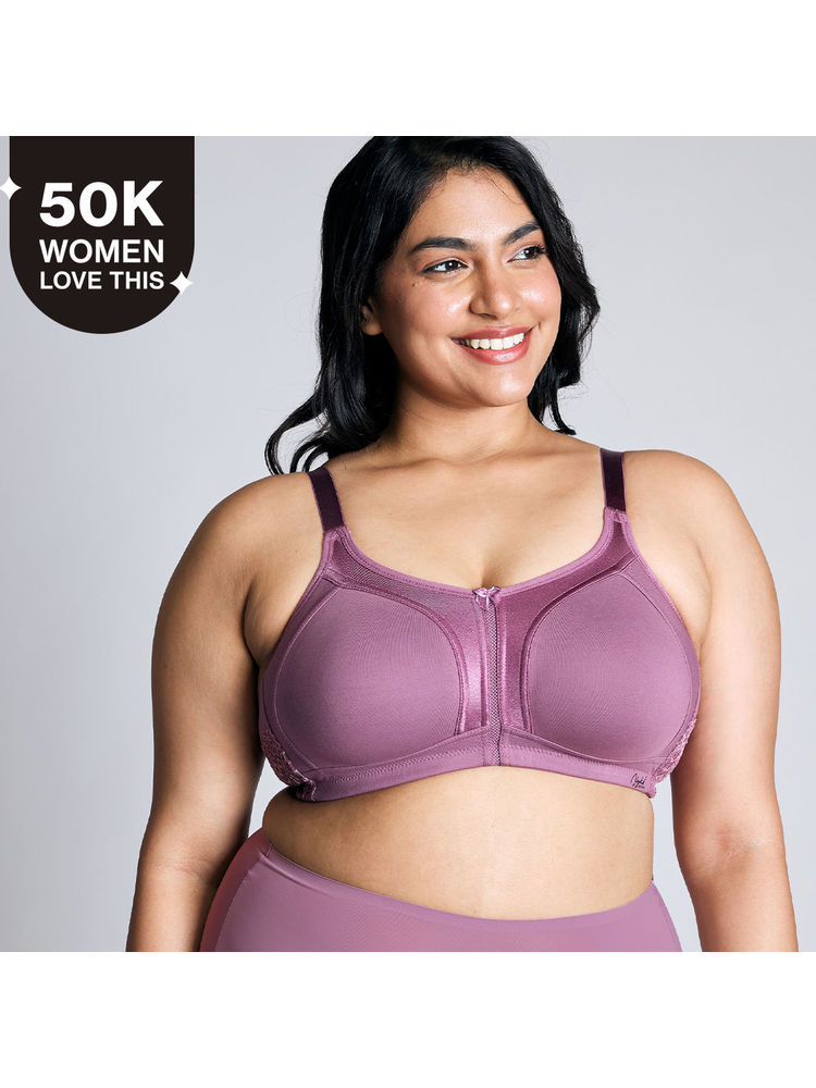 Nykd By Nykaa Everyday Cotton M-Frame Bounce Control Non-Padded Non-Wired Bra NYB101 Mauve