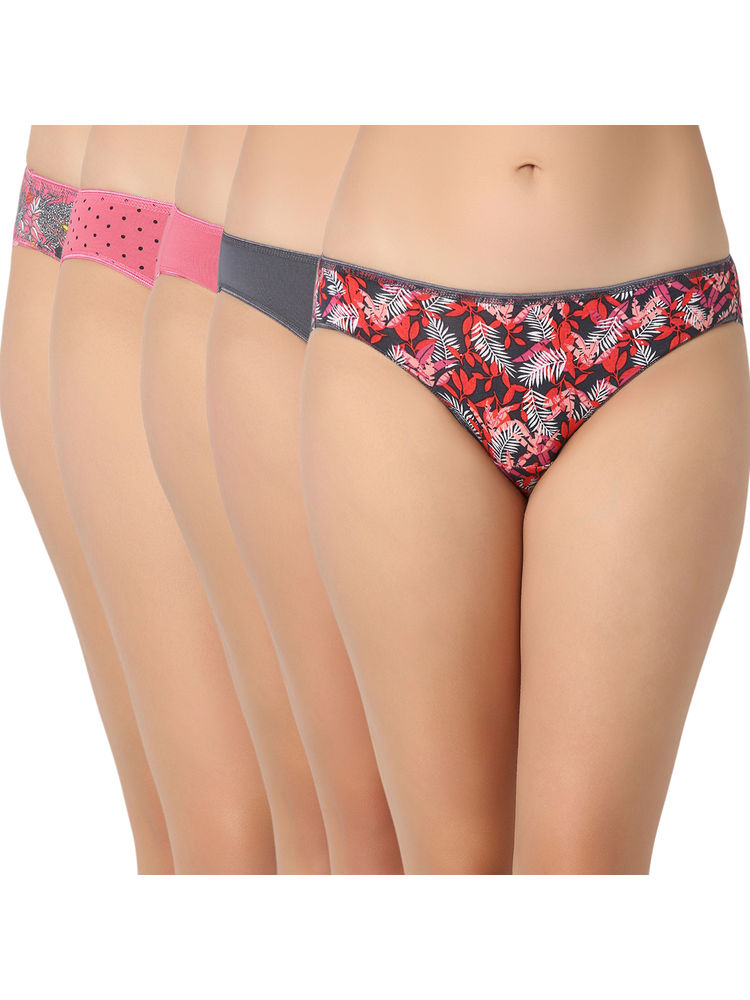 Juliet Cotton Bikini Panties Stretchable (Pack of 5)-picture-47