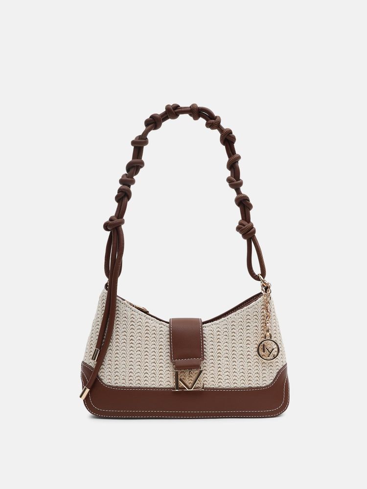 kazo fashion Kazo Brown Kai Raffia Shoulder Bag (M)-picture-20