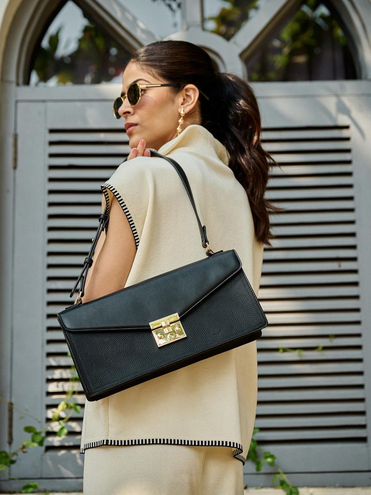 kazo fashion Kazo Black Oma Shoulder Bag (M)-picture-14