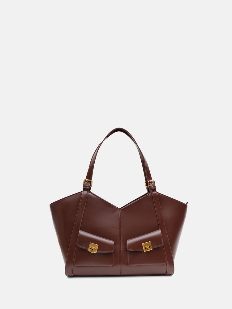 Kazo Brown Maia Tote Bag (L)-image-6