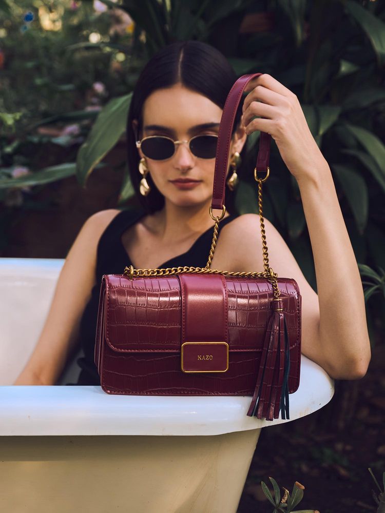 kazo fashion Kazo Wine Stella Sling Bag (S)-picture-23