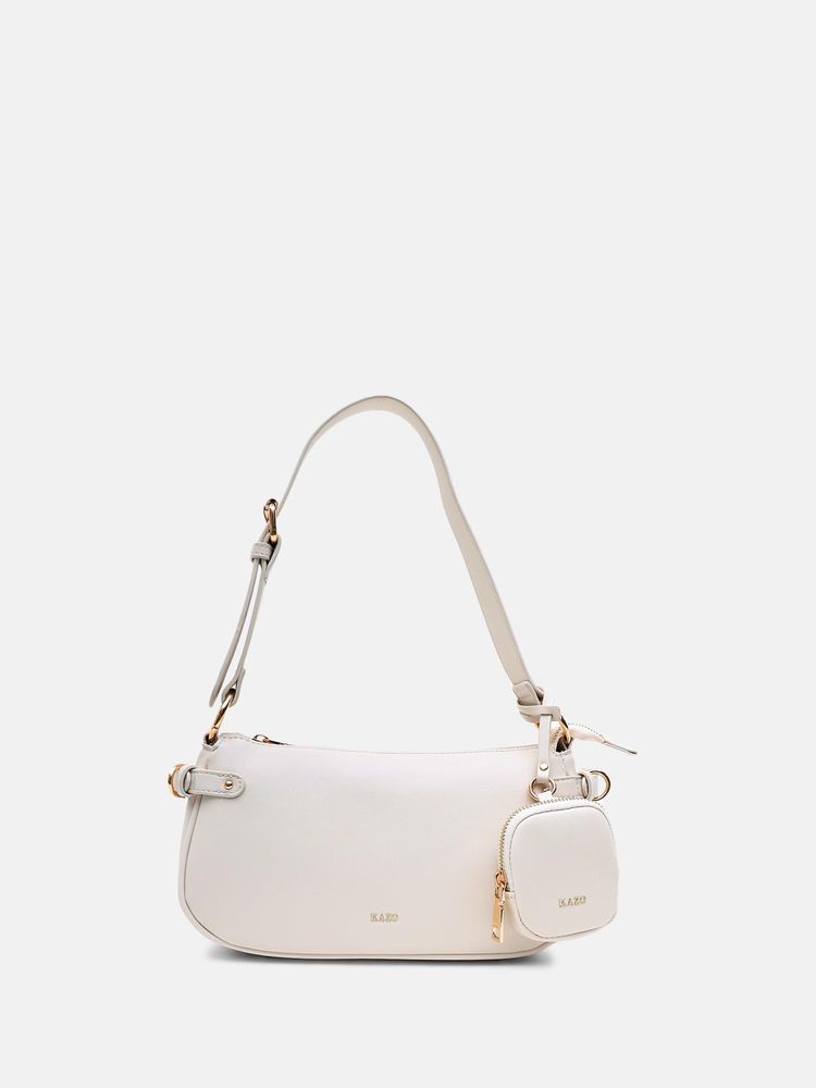 Kazo Off White Becci Shoulder Bag with Pouch (S)-image-24