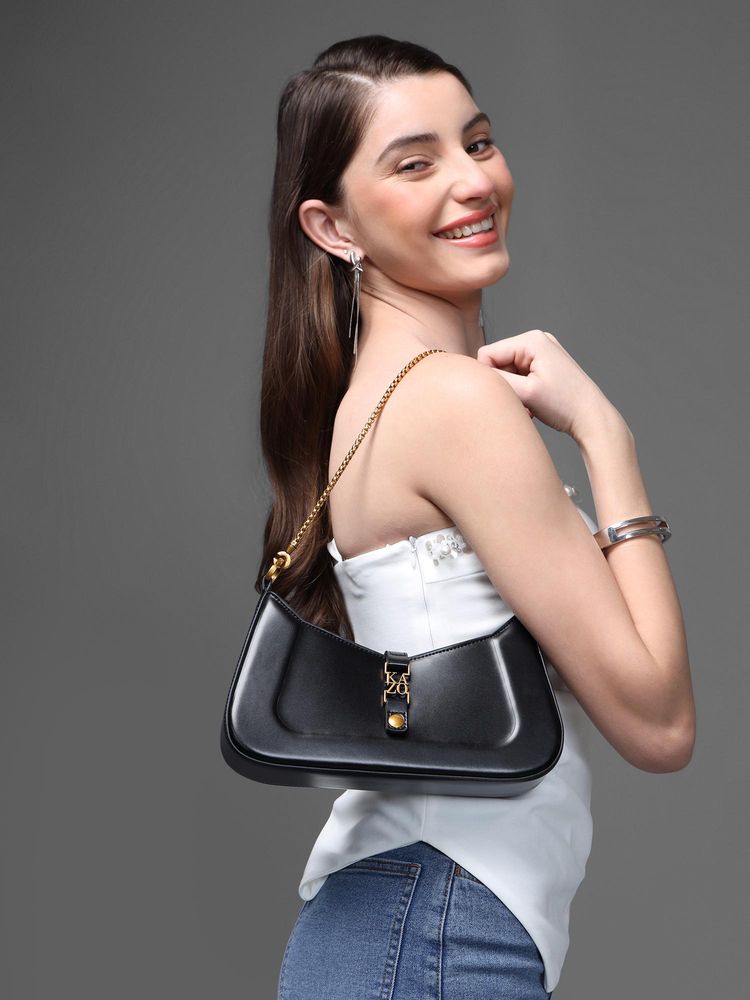 kazo fashion Kazo Black Fei Shoulder Bag (S)-picture-3