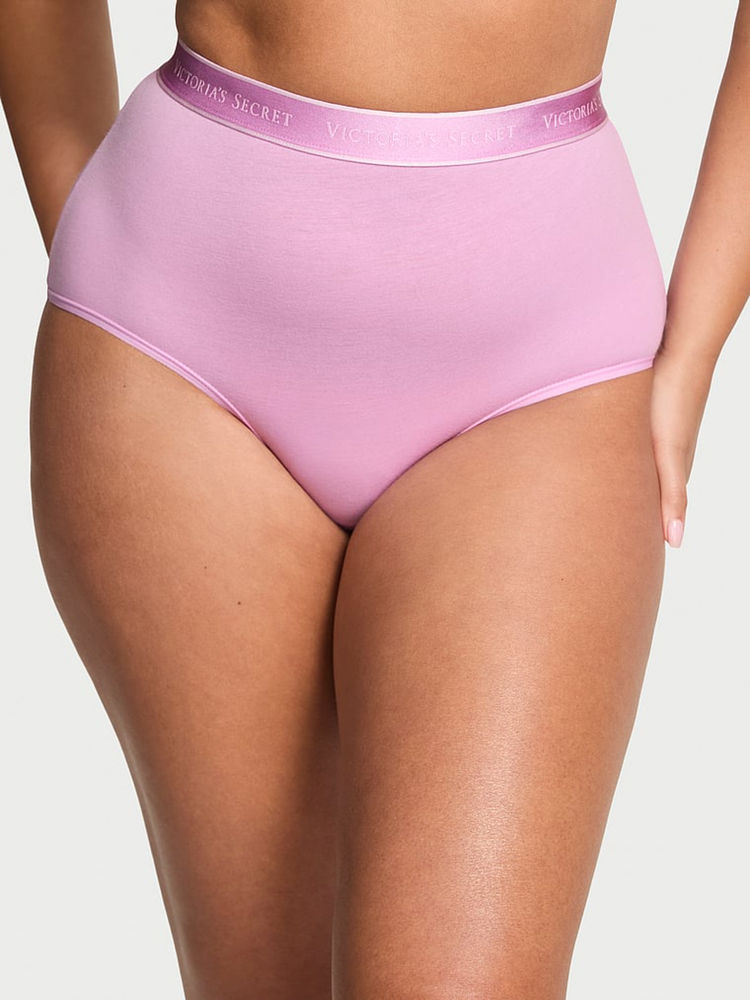 victoria's secret intimates Victoria's Secret Purple Logo Cotton Modern Brief Panty-picture-22