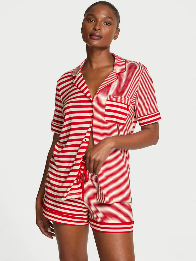 Victoria's Secret Red Modal Soft Shirt & Shorts-image-24