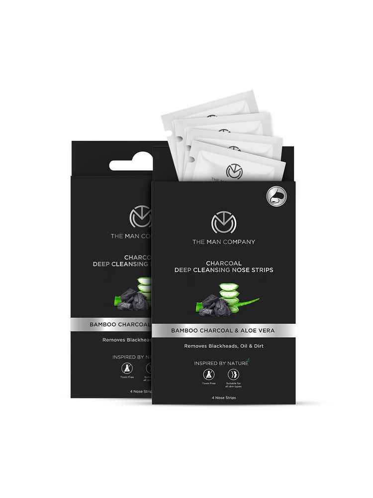 The Man Company Charcoal Nose Strips For Whitehead & Blackhead Removal